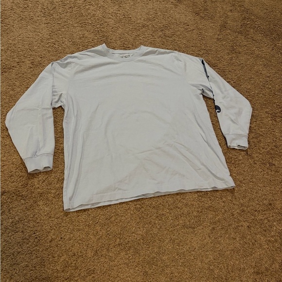 Carhartt Other - Carhartt Mens XL Long Sleeve Tee Shirt Loose Fit Light Blue w/ Logo Sleeve